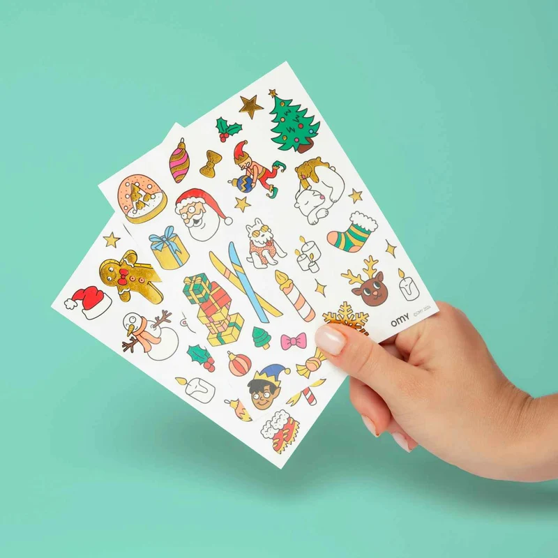 Tattoos für Kinder – Weihnachtsausgabe, 50 Stück