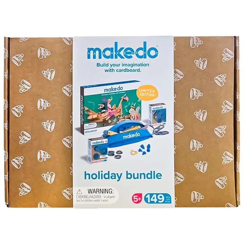 Holiday Bundle – DIY Werkzeugset aus Karton mit 149 Teilen für kreative Konstruktionen
