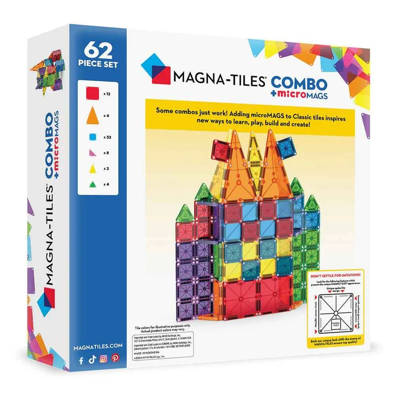 Magnetklötze – microMAGS Combo 62 Teile