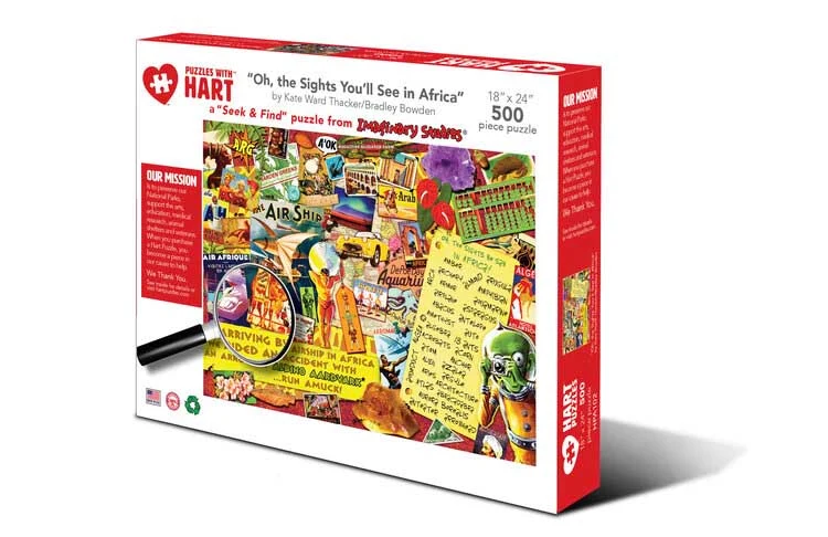 PFG- Hart Seek & Find: Oh, the Sights You'll See in Africa, Kate Ward Thacker & Bradley Bowden (PUZZLES FOR GOOD)