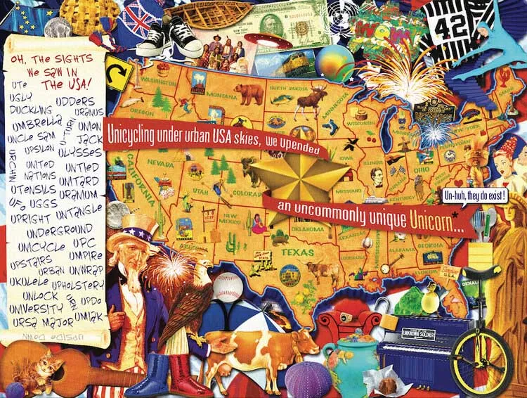 PFG- Hart Seek & Find: Oh, the Sights You'll See in the USA, Kate Ward Thacker & Bradley Bowden (PUZZLES FOR GOOD)