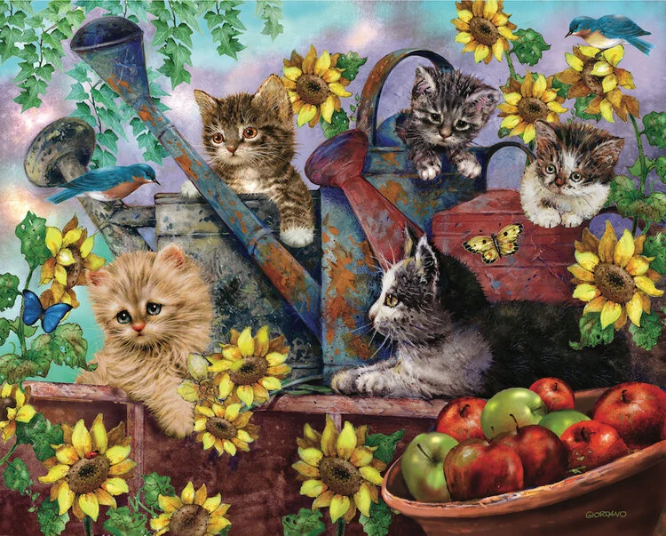 PFG- Hart Sunflower Kittens, Bob Giordano (PUZZLES FOR GOOD)