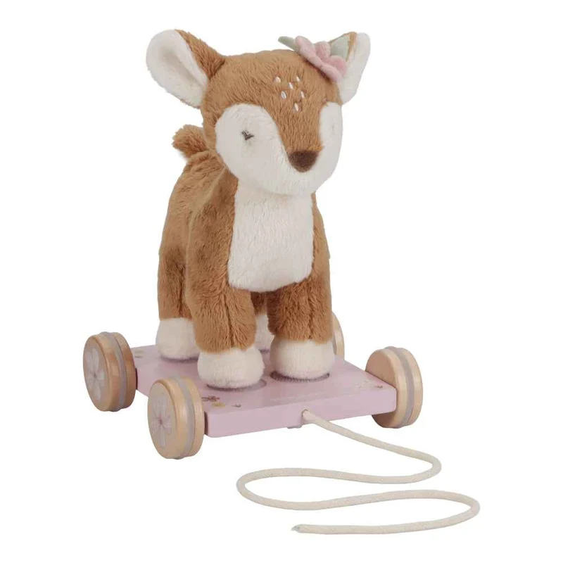 Ziehspielzeug Rehkitz mit Holzwagen – Fairy Garden