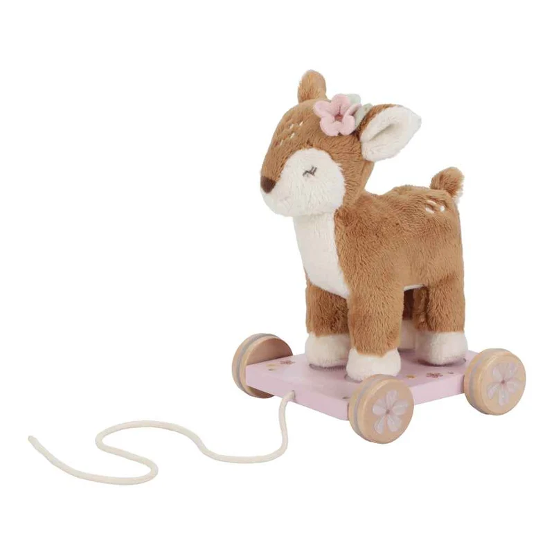 Ziehspielzeug Rehkitz mit Holzwagen – Fairy Garden