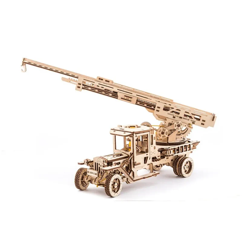 UGEARS 70022 - Feuerwehrtruck mit Drehleiter - LKW - Kollektion