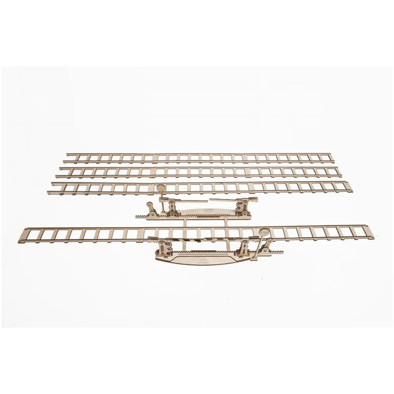 UGEARS 70014 - Bahnübergang mit Schienen