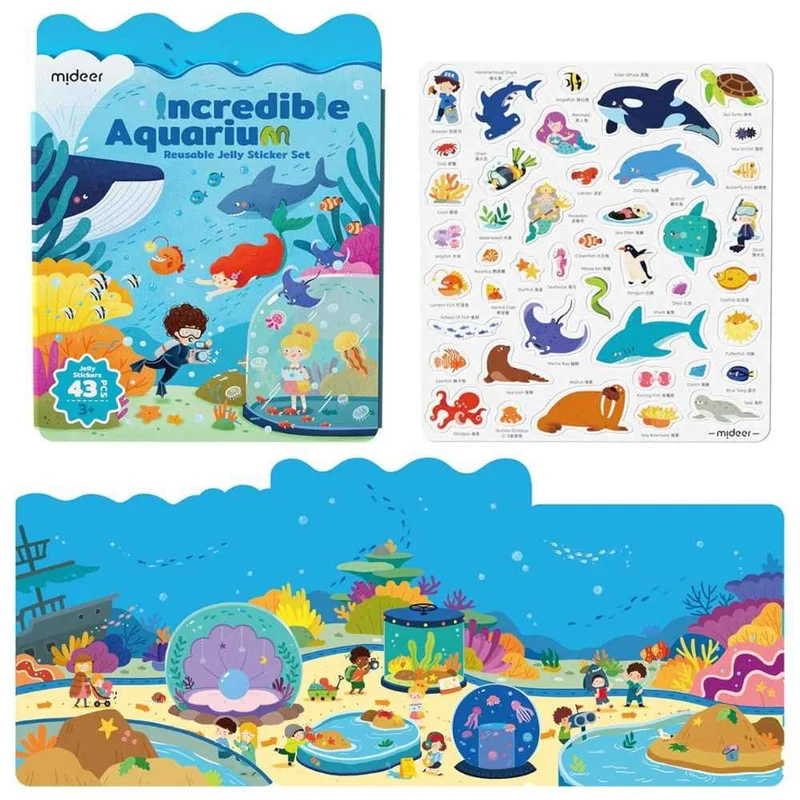 Set mit wiederverwendbaren Gel-Aufklebern – Incredible Aquarium