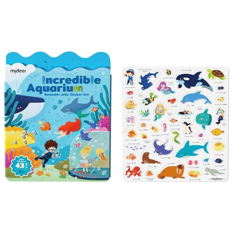 Set mit wiederverwendbaren Gel-Aufklebern – Incredible Aquarium