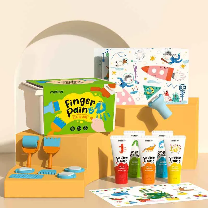 Fingerfarben-Set mit Zubehör