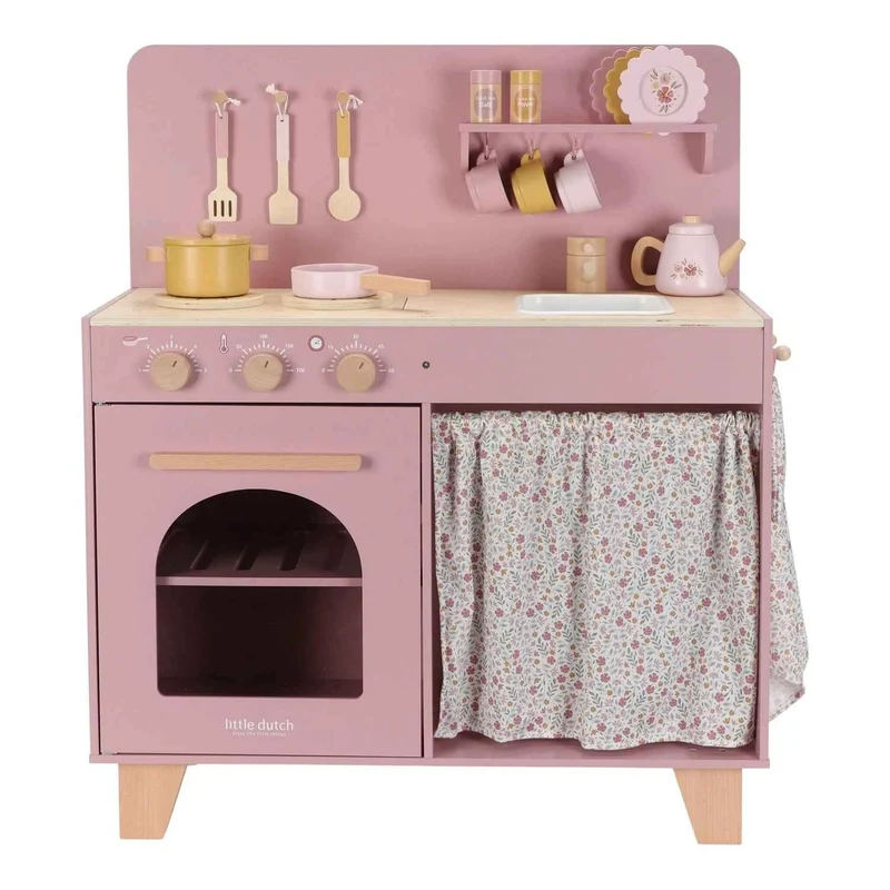 Holzküche – rosa