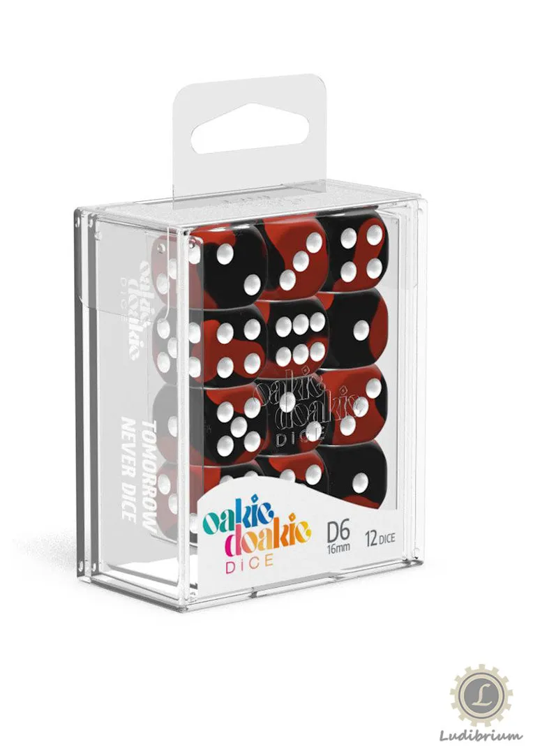 Oakie Doakie Dice W6 Würfel 16 mm Glow in the Dark - Lava (12)
