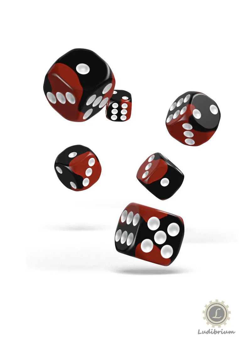 Oakie Doakie Dice W6 Würfel 16 mm Glow in the Dark - Lava (12)
