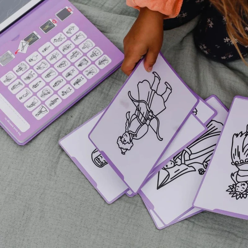 Grafiktablett zum Zeichnen mit Vorlagen Kidydraw Mini – Prinzessinnen