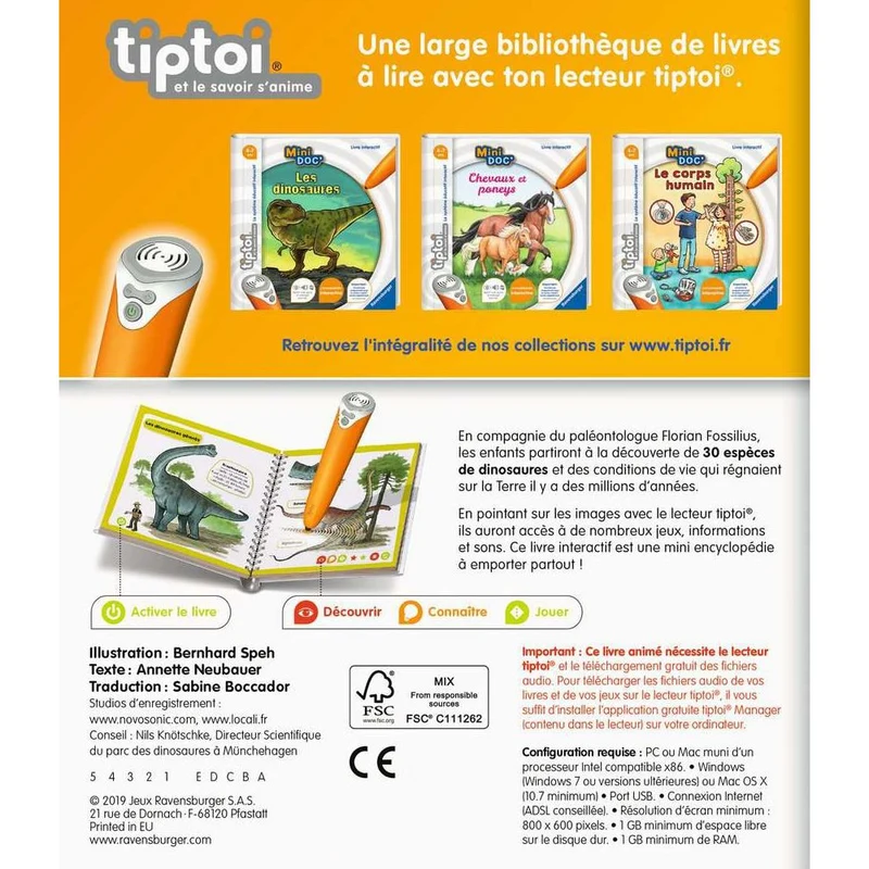 Ravensburger tiptoi® Mini Doc' Les dinosaur