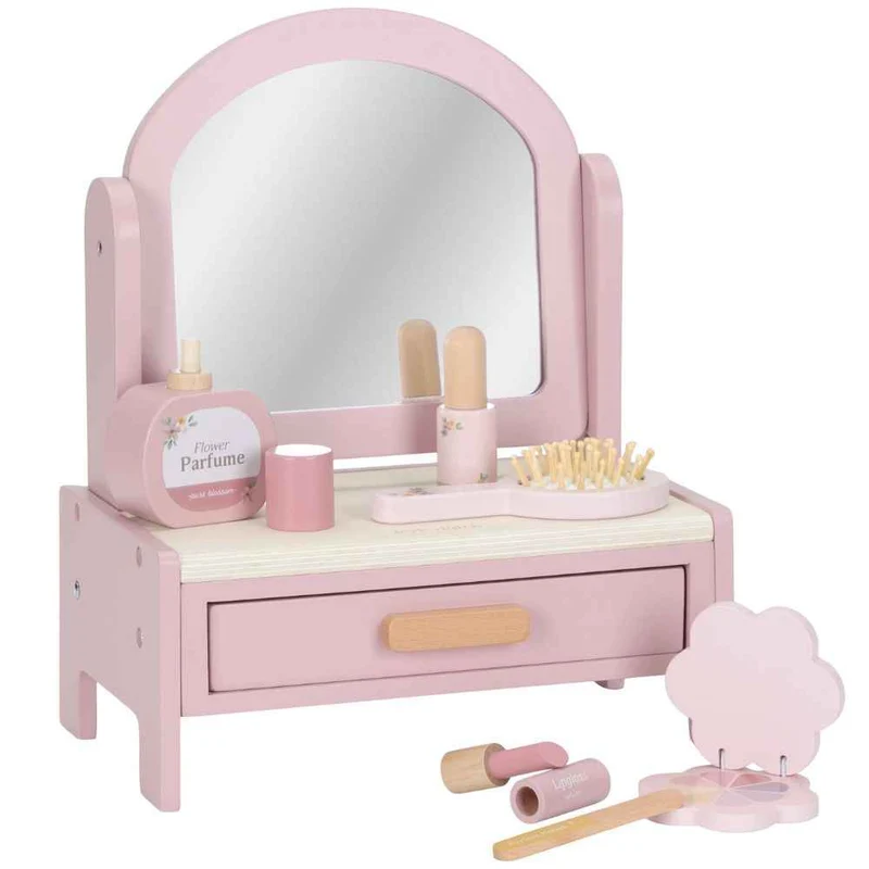 Holz-Schminktisch mit Accessoires