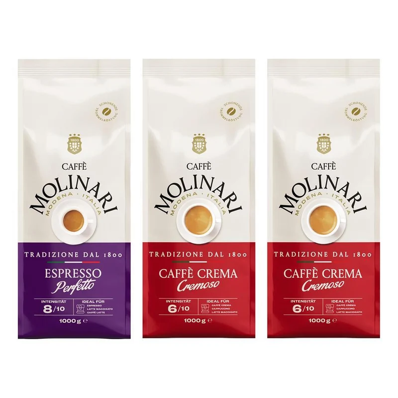 Caffè Molinari Set 1 x Cremoso, 2 x Perfetto