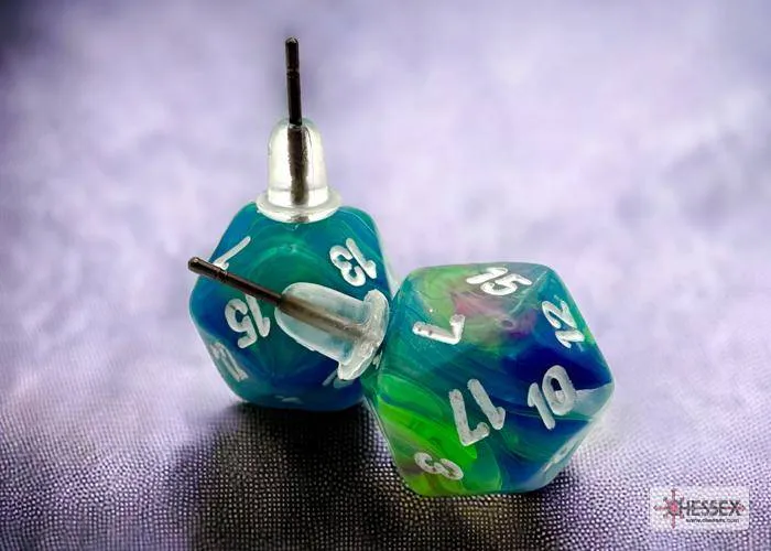 Ohrstecker MINI D20 Festive Waterlily (1 Paar), sprachunabhängig