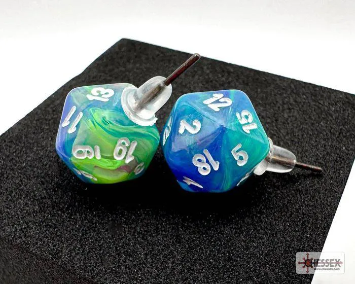 Ohrstecker MINI D20 Festive Waterlily (1 Paar), sprachunabhängig