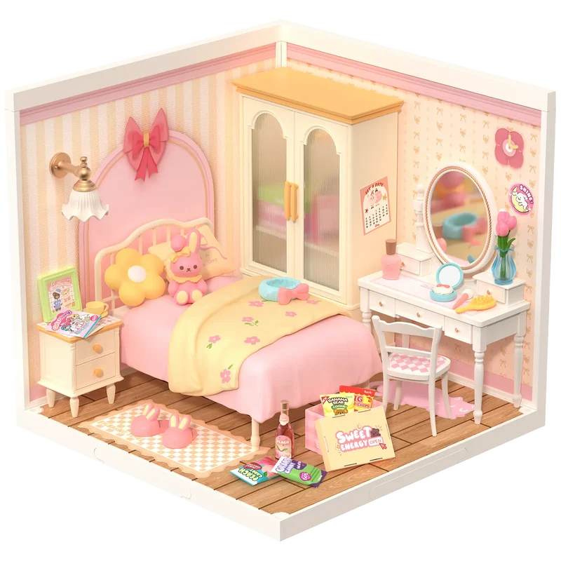 Robotime Lovely Pink Bedroom DW016