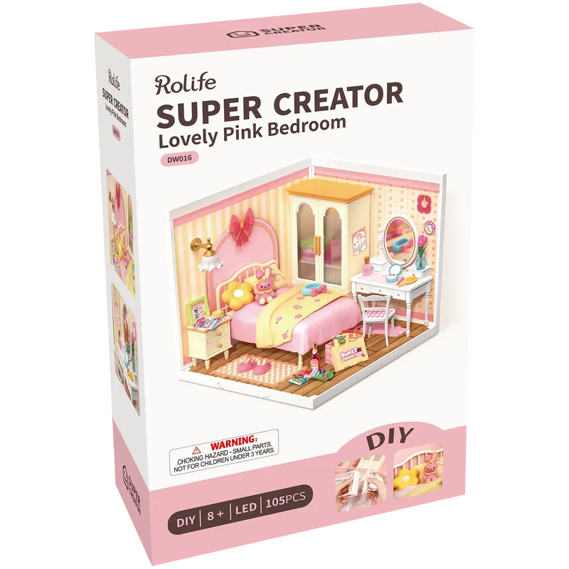 Robotime Lovely Pink Bedroom DW016