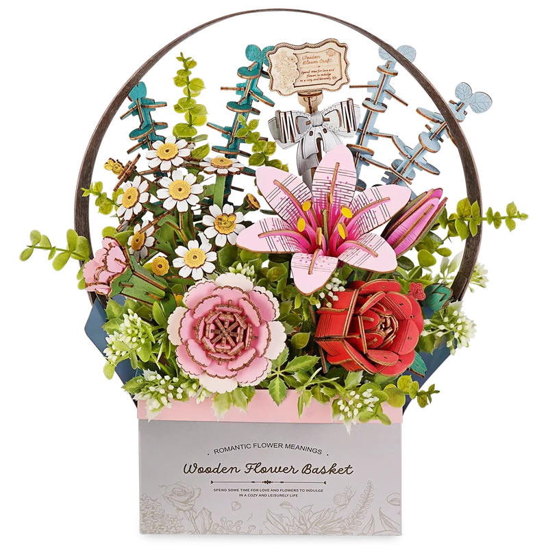 Robotime Wooden Flower Basket TW03H