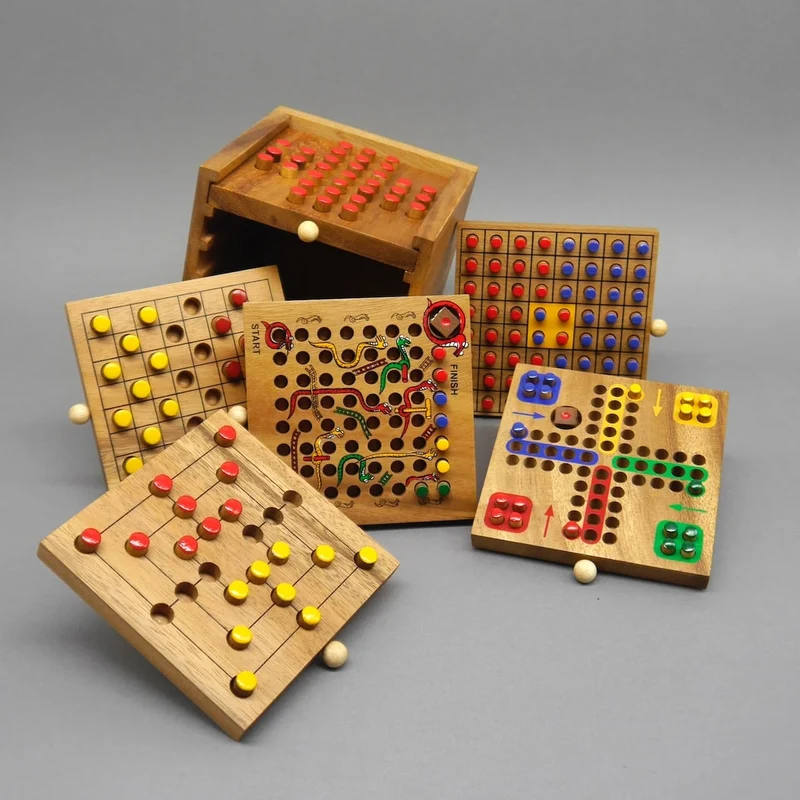 SPIELESAMMLUNG - 6 verschiedene Brettspiele