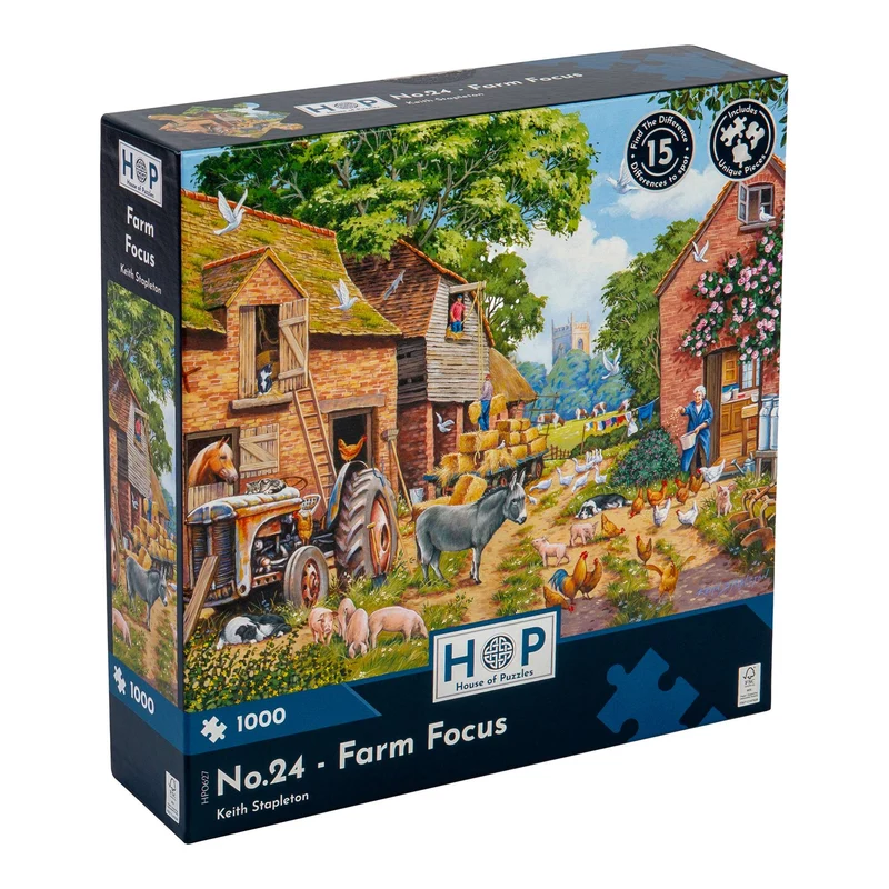 No.24 - Farm Focus Find The Difference 1000 Piece Jigsaw Puzzle