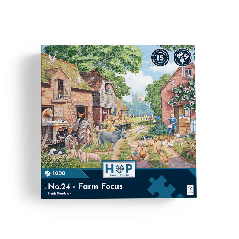 No.24 - Farm Focus Find The Difference 1000 Piece Jigsaw Puzzle