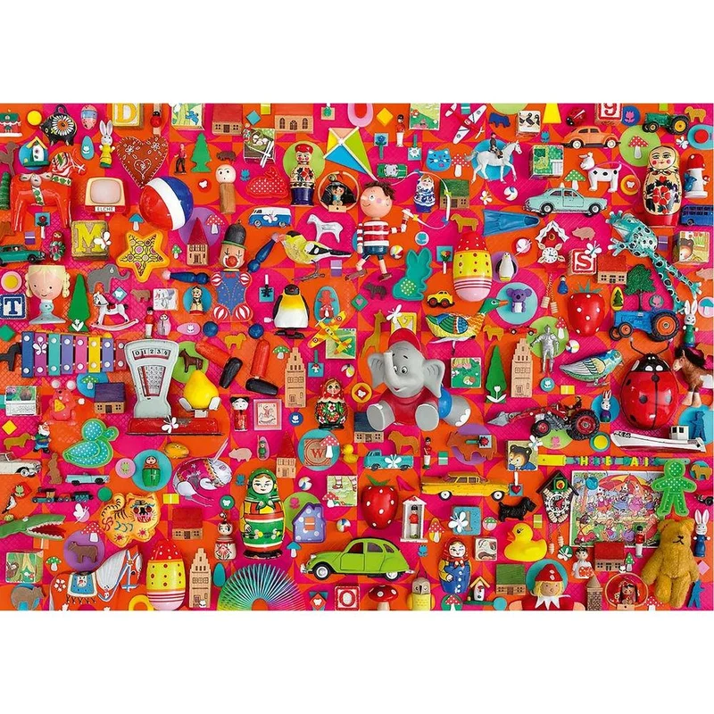 Puzzle Vintage Spielzeug, 1000 Teile