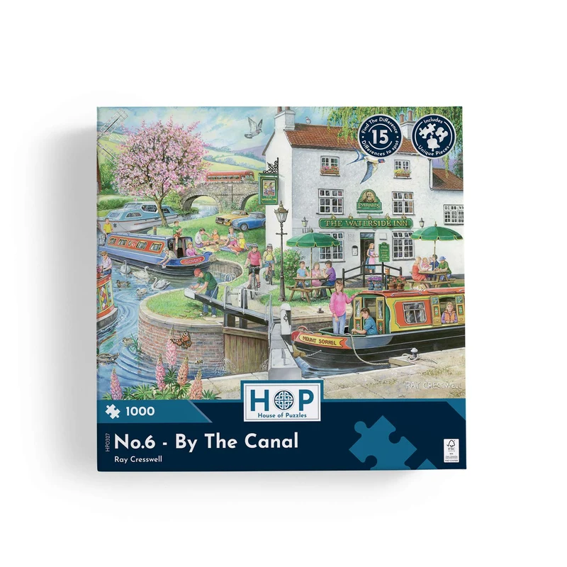 No.6 - By The Canal Find The Difference 1000 Piece Jigsaw Puzzle