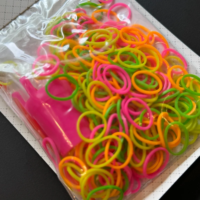 Bastelset | Loom Armbänder Strickliesel Set Neon