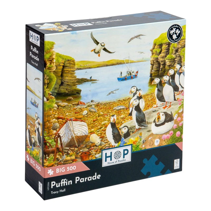 Puffin Parade - BIG 500 Piece Jigsaw Puzzle