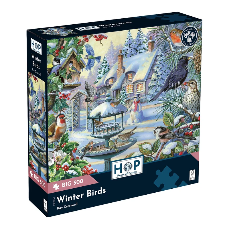 Winter Birds - BIG 500 Piece Jigsaw Puzzle