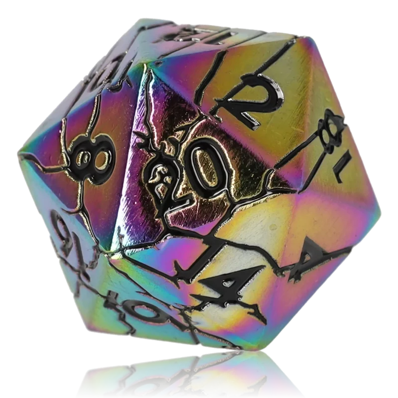 Prismshock Metal RPG Dice Set, sprachunabhängig