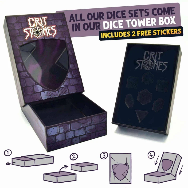 Paladin's Pledge Metal RPG Dice Set, sprachunabhängig