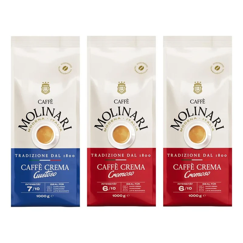 Caffè Molinari Set 1 x Gustoso, 2 x Cremoso