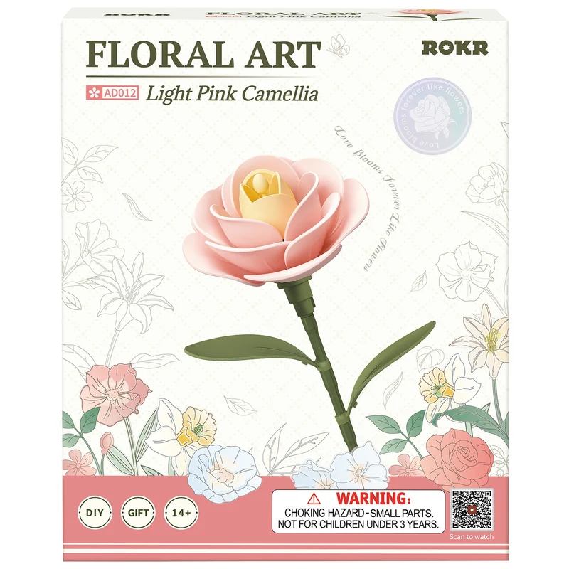 Robotime Light Pink Camellia AD012