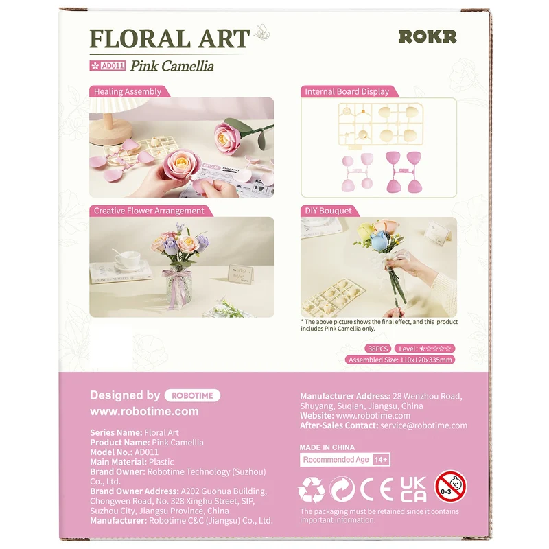 Robotime Pink Camellia AD011