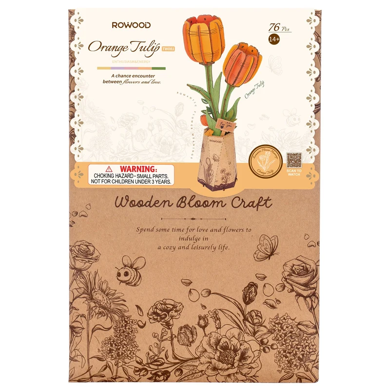Robotime Orange Tulip / Orangefarbene Tulpe TW081