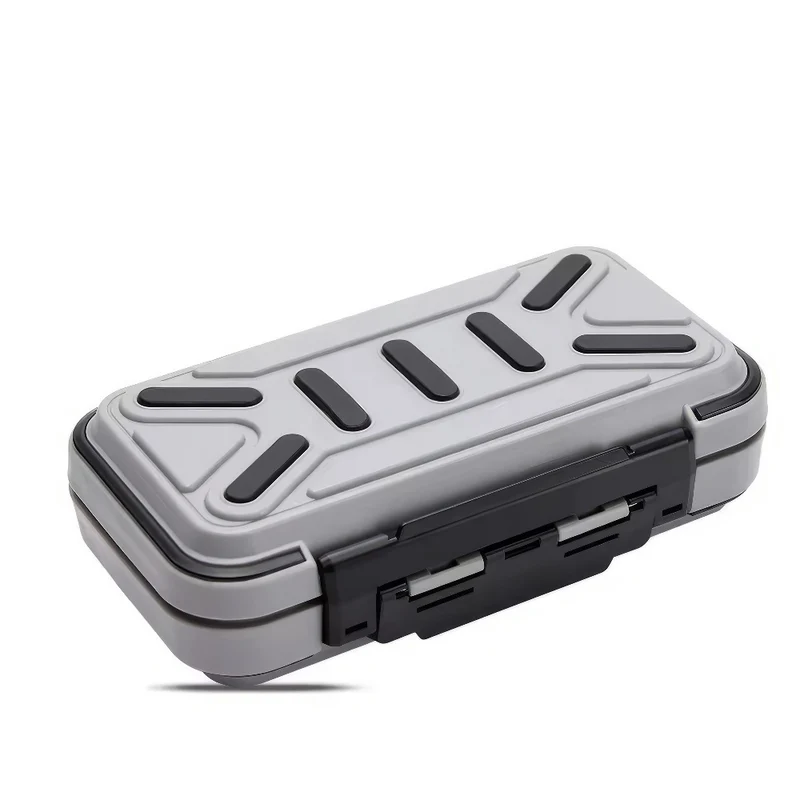MD-Box - 16x Medikamentenbox, Grau-Schwarz