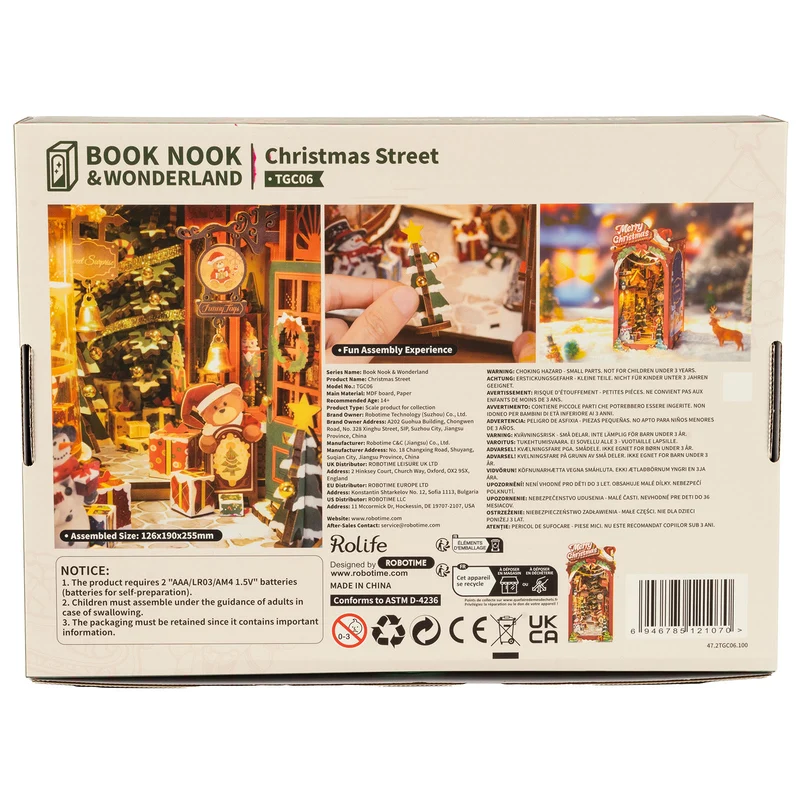 Robotime Book Nook Christmas Street TGC06