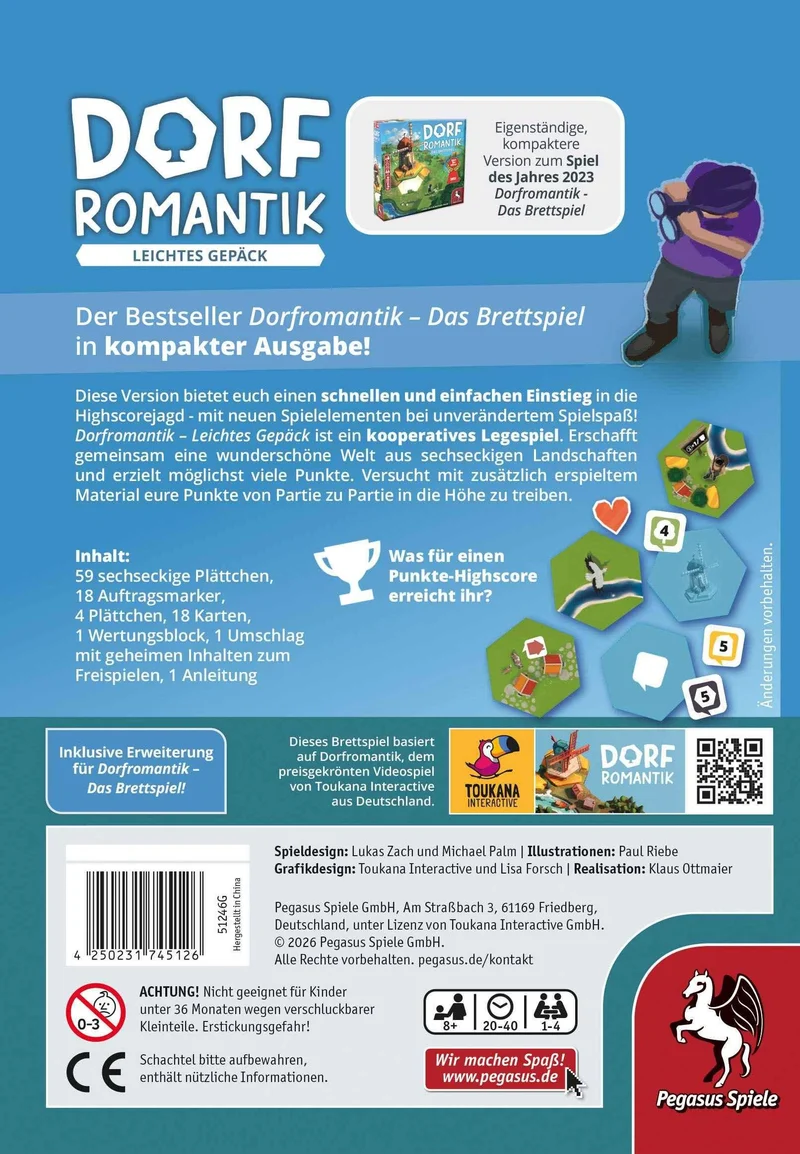Leichtes Gepäck Inkl. Mini-Erweiterung Limes Fachhandels-Exklusiv - Dorfromantik , deutsch
