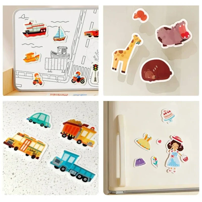 Wiederverwendbare Gel-Sticker Set - Bustling Animal Town