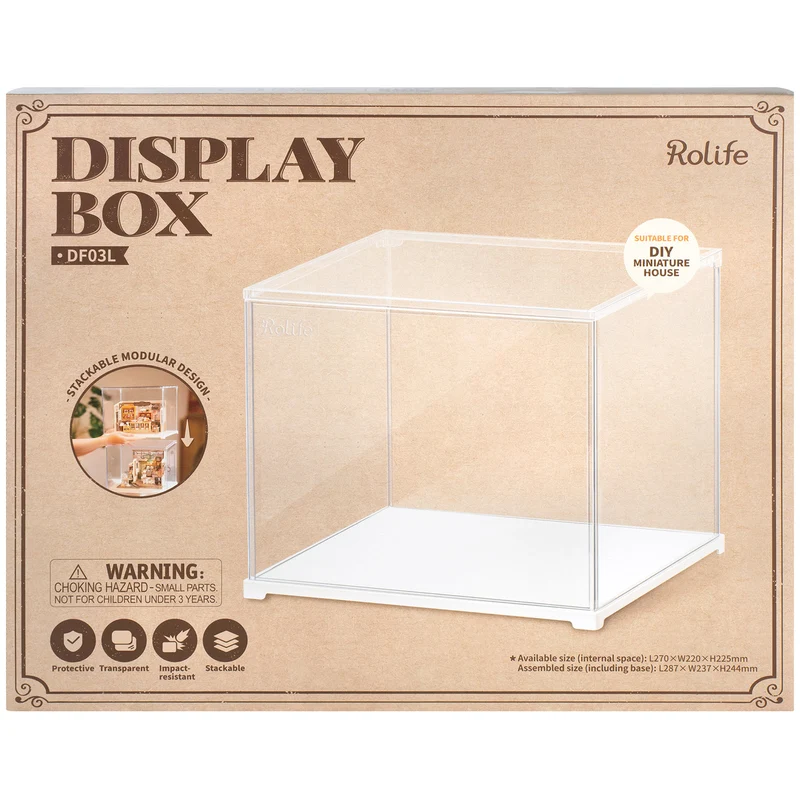 Robotime Dust Cover / Display Case (Innenmaße L:270mm*B:220mm*H:225mm) DF03L