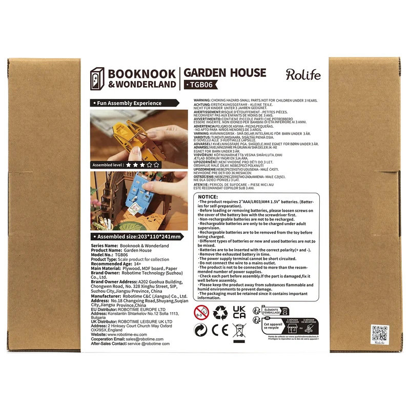 Robotime Book Nook Garden House TGB06