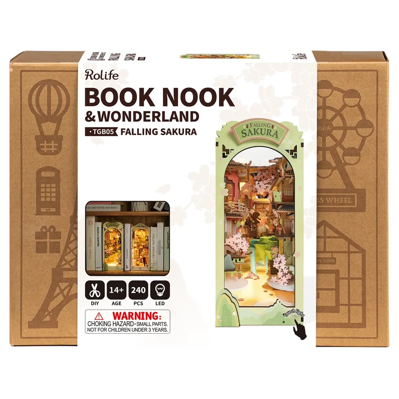 Robotime Book Nook Falling Sakura TGB05