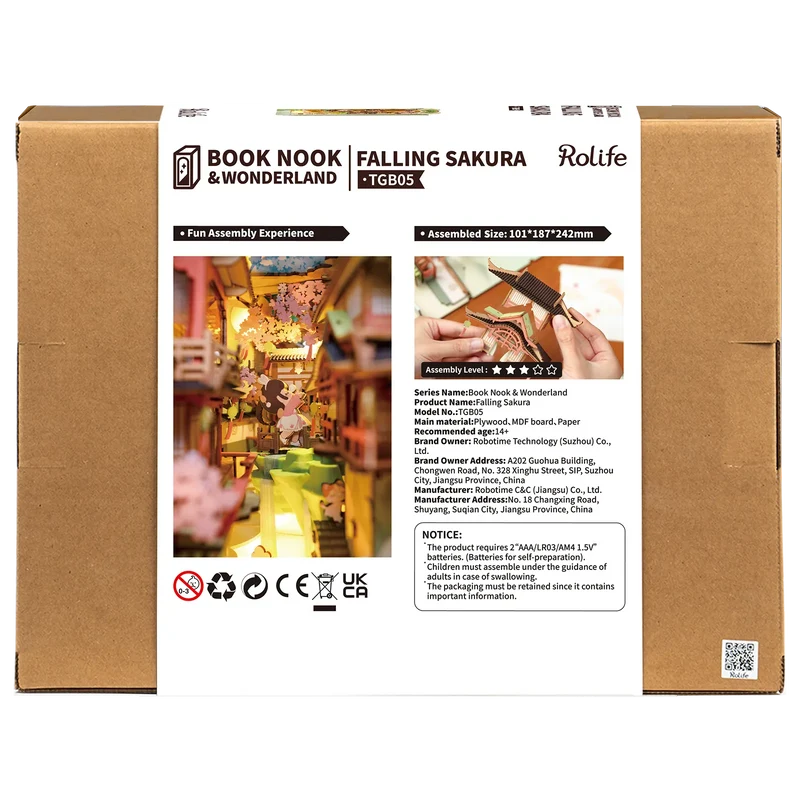 Robotime Book Nook Falling Sakura TGB05