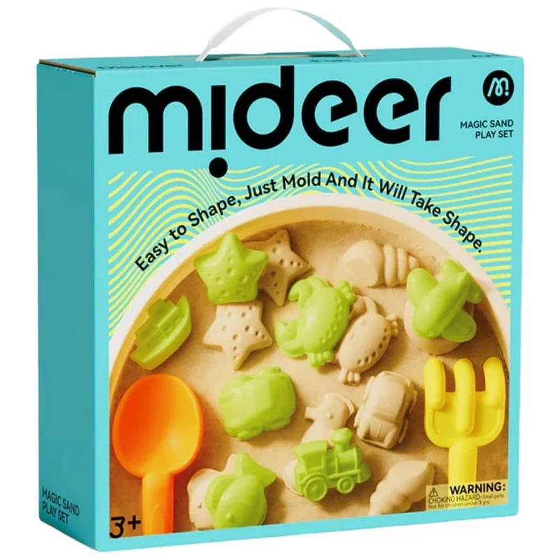 Kinetischer Sand Set aus Bienenwachs - 1 kg inkl. Förmchen & Spielwanne