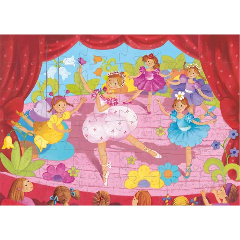Djeco - Puzzle Die Ballerina mit der Blume 36 Teile