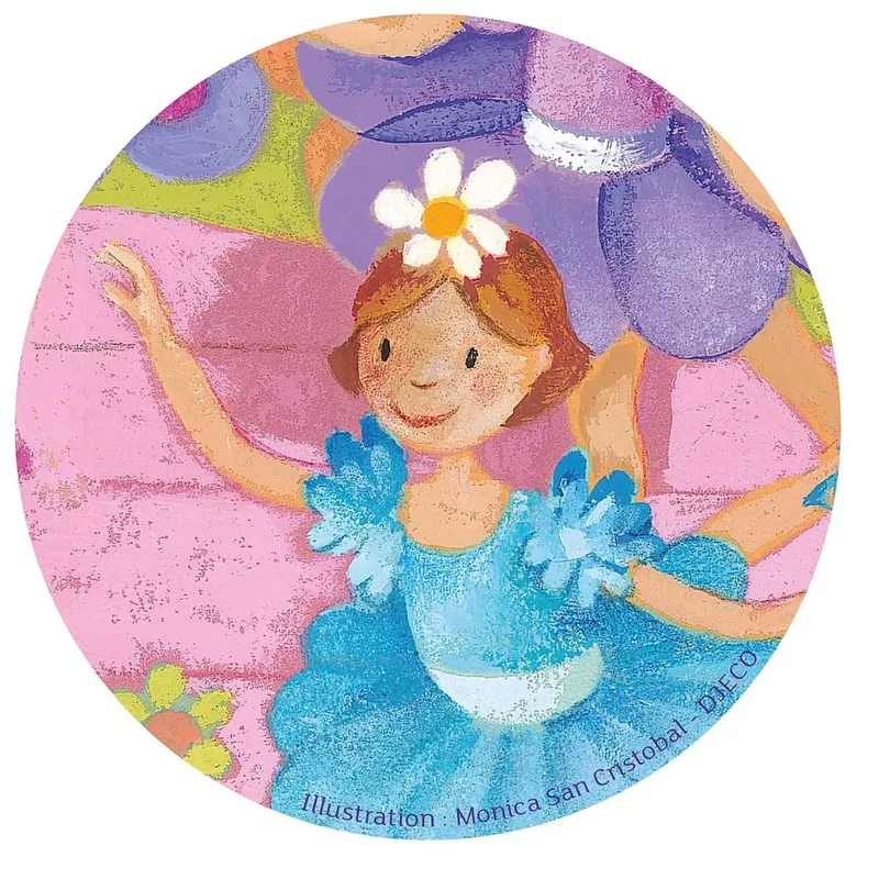Djeco - Puzzle Die Ballerina mit der Blume 36 Teile